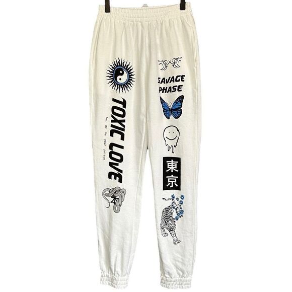 Adika Y2K Toxic Love Savage Phase Tramp Stamp Ying Yang Snake Tiger Butterfly Pu - Picture 2 of 14